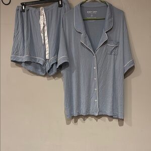 Birdy Grey 3X Women's Blue Pajama Set